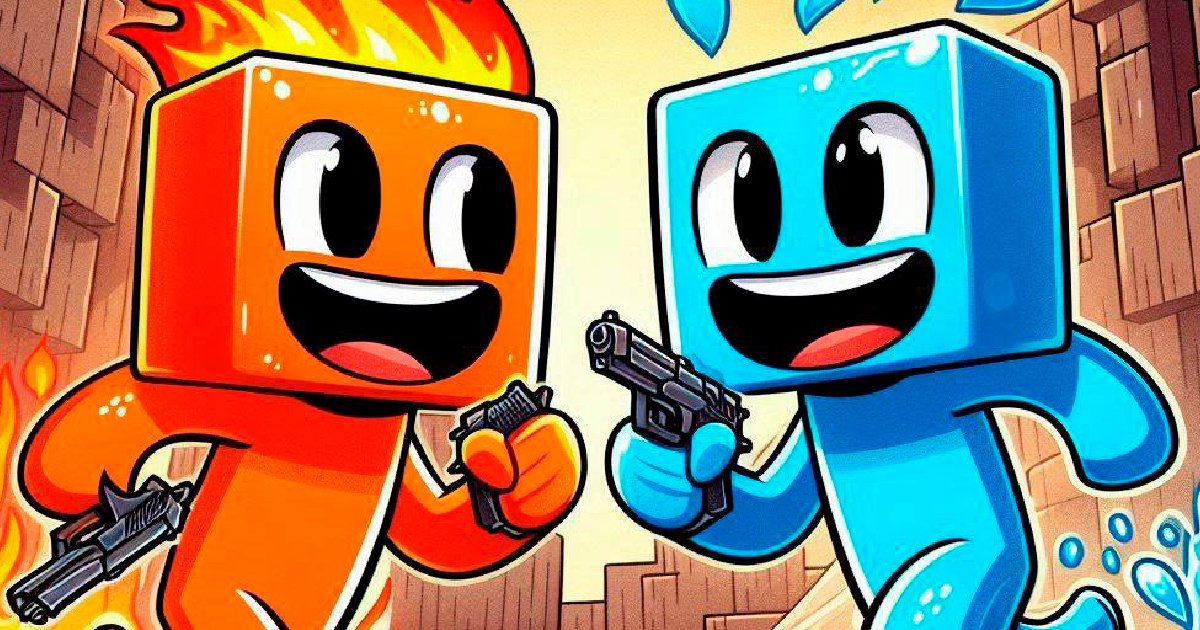 Image Fire and Water Blockman